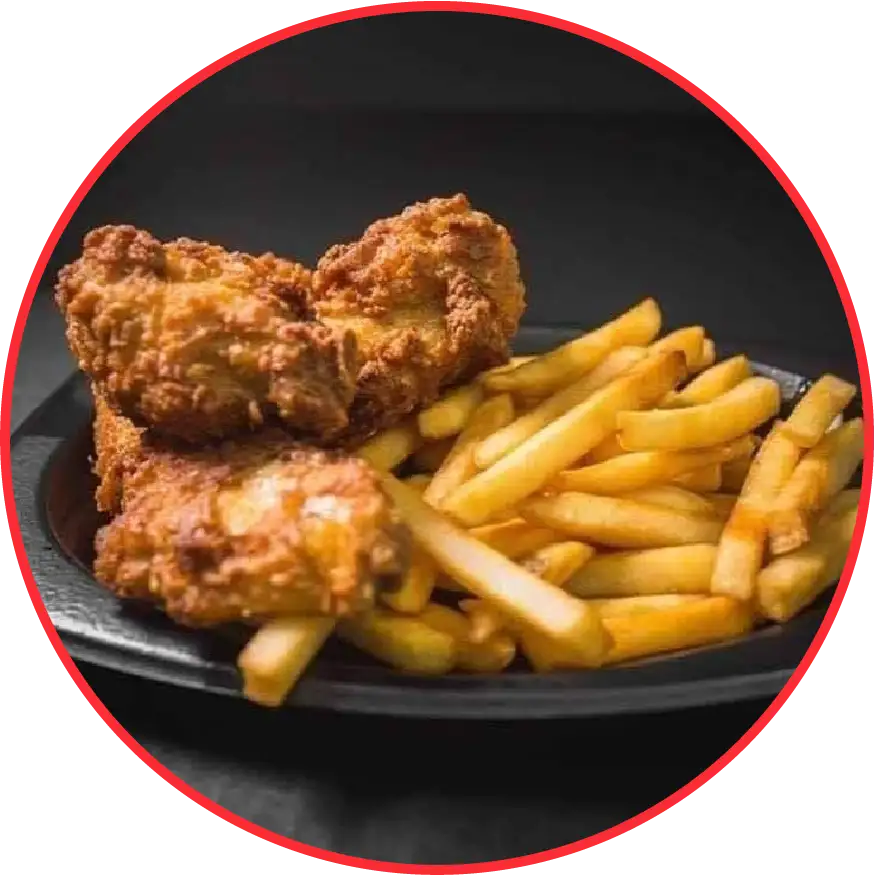 AJ's Pizza alitas papas